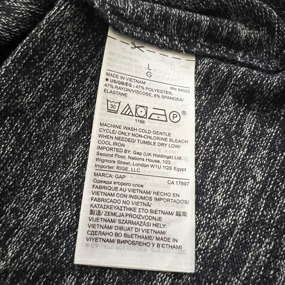 GAP | Bell Sleeve Dark Navy Heather Dress | Size Large - Picture 4 of 7